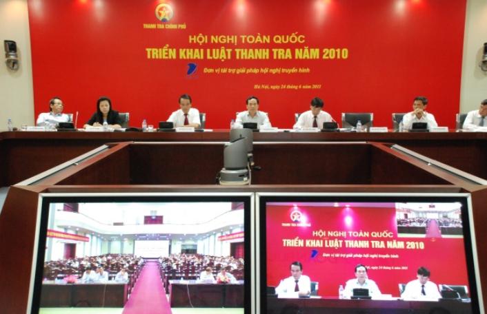 VNPT cung cấp dịch vụ Truyền hình hội nghị phục vụ Hội nghị triển khai Luật Thanh tra năm 2010