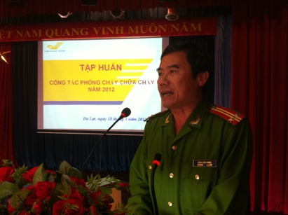  Bưu điện Lâm Đồng tập huấn Phòng cháy chữa cháy 