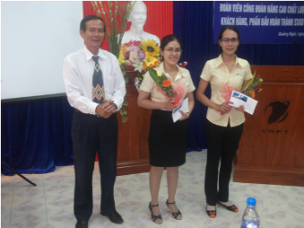 Đoàn viên Công đoàn Bưu Điện tỉnh Quảng Ngãi quyết tâm nâng cao chất lượng phục vụ khách hàng