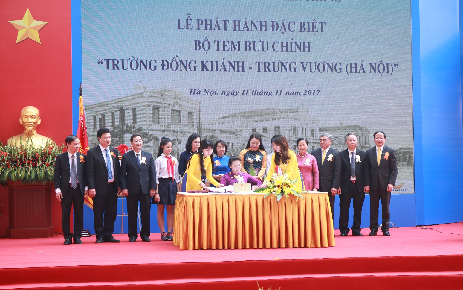 Phát hành đặc biệt bộ tem “Trường Đồng Khánh - Trưng Vương (Hà Nội)”