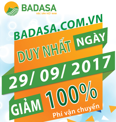 Badasa hỗ trợ 100% phí chuyển phát cho các đơn hàng trong ngày hội mua sắm mùa thu 