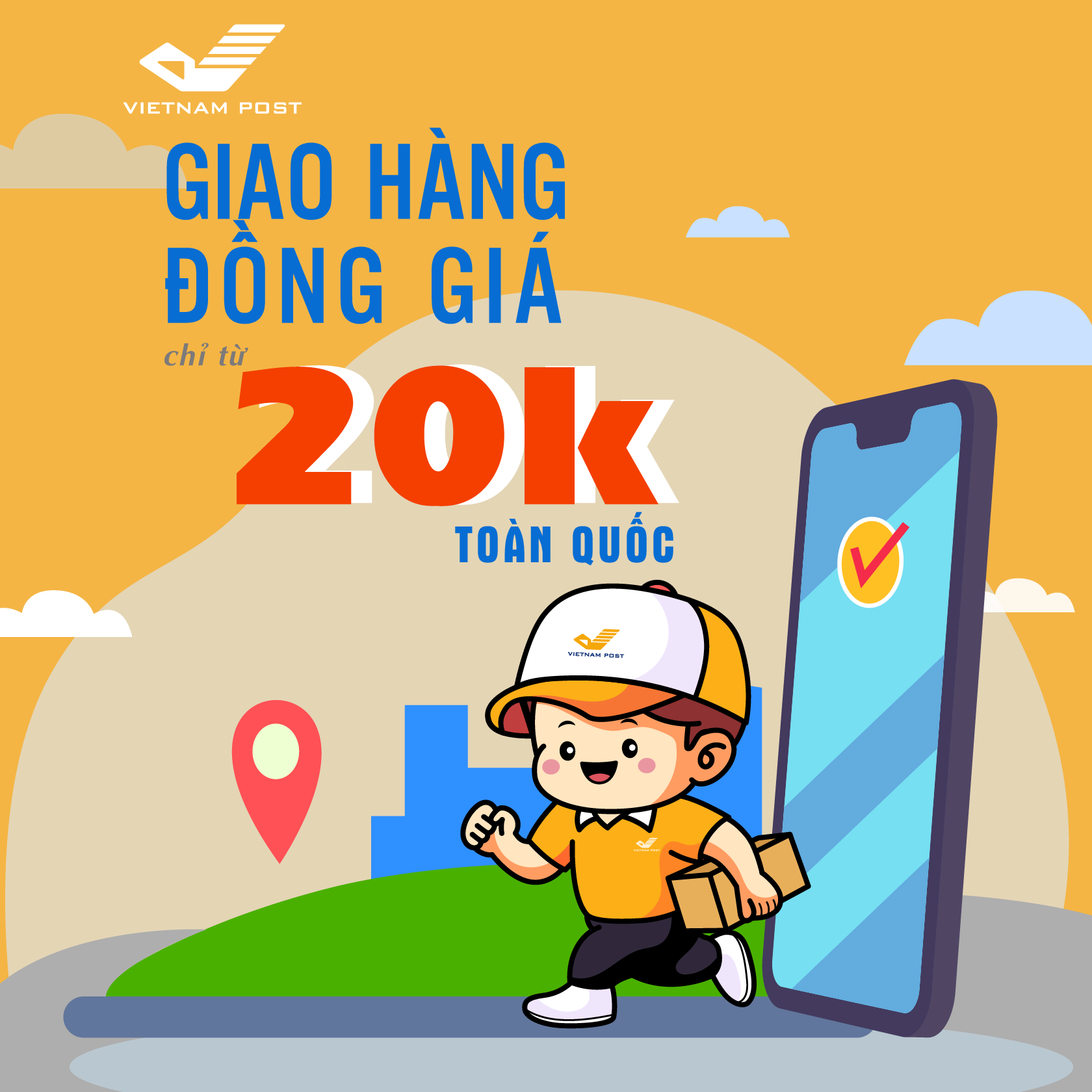 Thêm ưu đãi đồng giá từ 20.000 đồng/bưu gửi cho khách hàng TMĐT