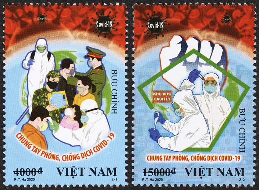 Giới thiệu bộ tem “Chung tay phòng, chống dịch COVID-19”