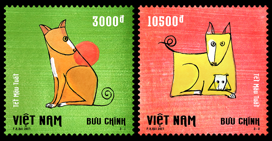 Giới thiệu bộ tem “Tết Mậu Tuất” 