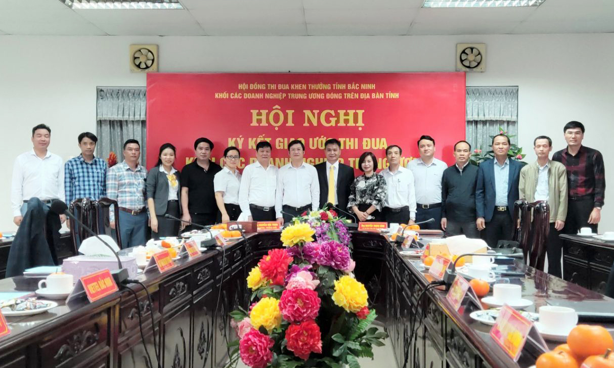 Bưu điện tỉnh Bắc Ninh ký giao ước thi đua với các doanh nghiệp trong Khối doanh nghiệp Trung ương tỉnh
