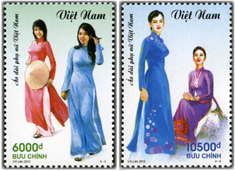  Ban hành giá bán tem chơi bộ tem “Áo dài Phụ nữ Việt Nam”