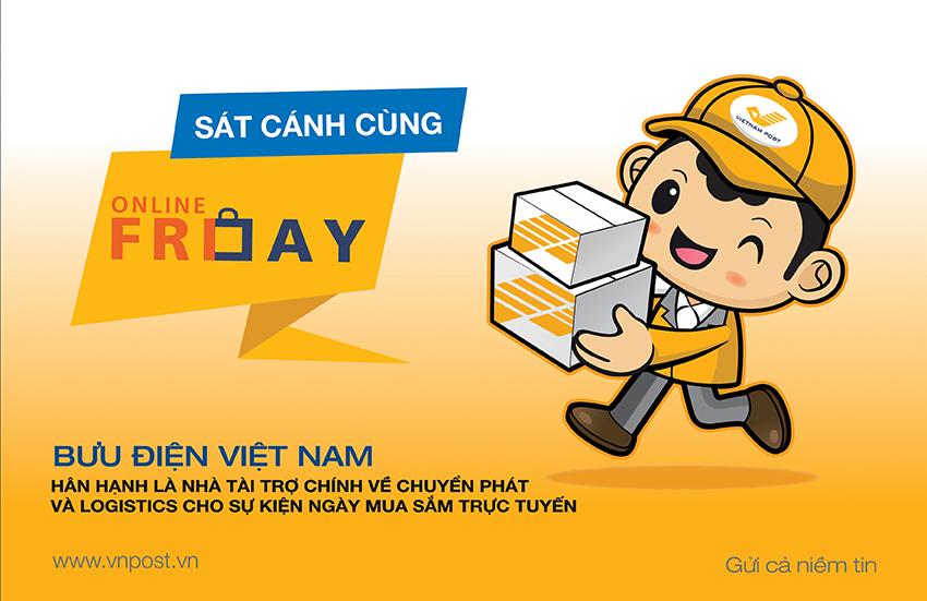 Bưu điện Việt Nam giảm 50% cước chuyển phát trong chương trình Online Friday 2016