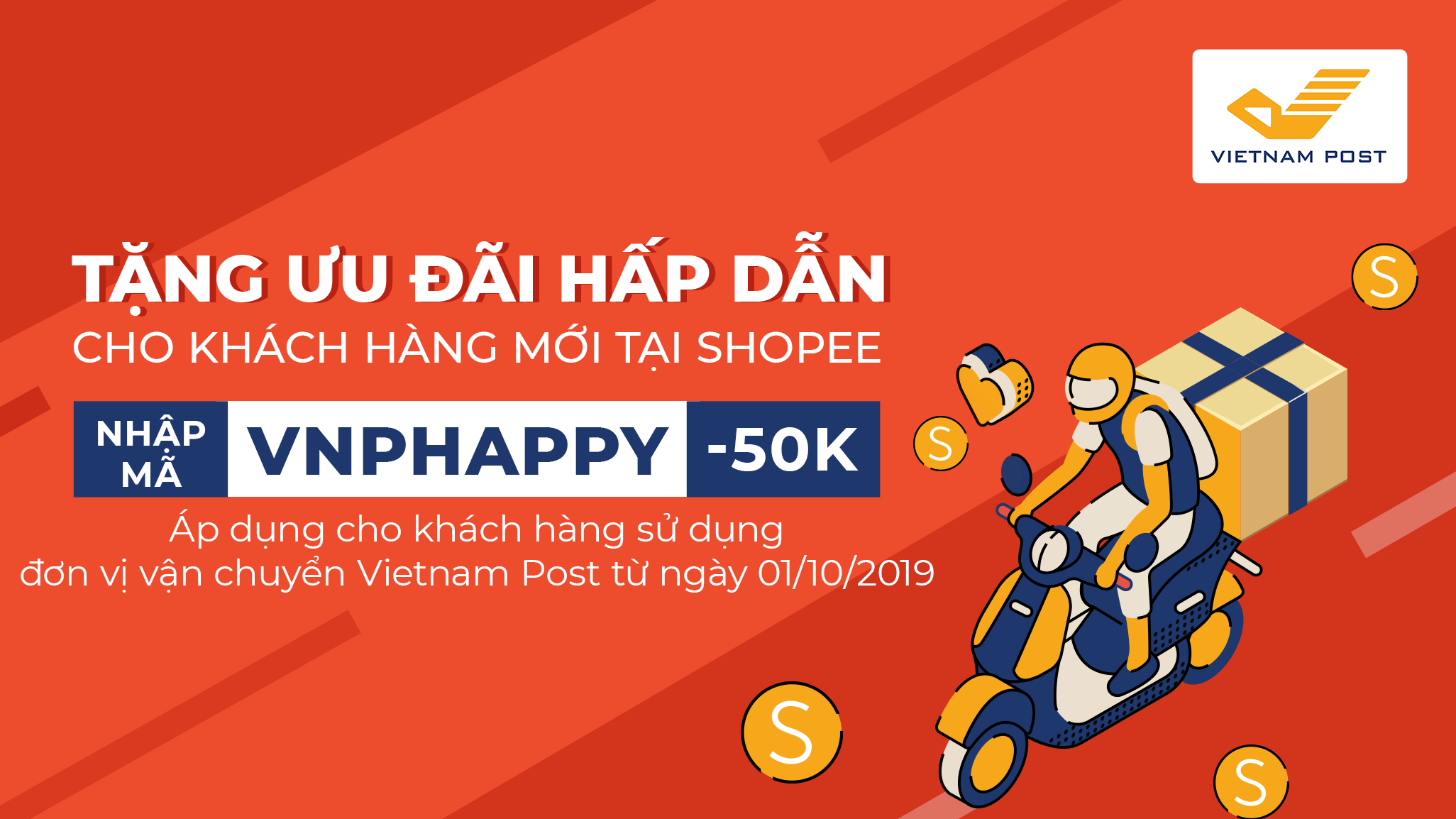 VNP X SHOPEE – Giảm ngay 50K cho khách hàng mới tại SHOPEE