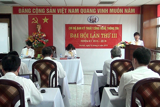 Đại hội chi bộ Ban Kỹ thuật Công nghệ lần thứ III, nhiệm kỳ 2015 - 2018