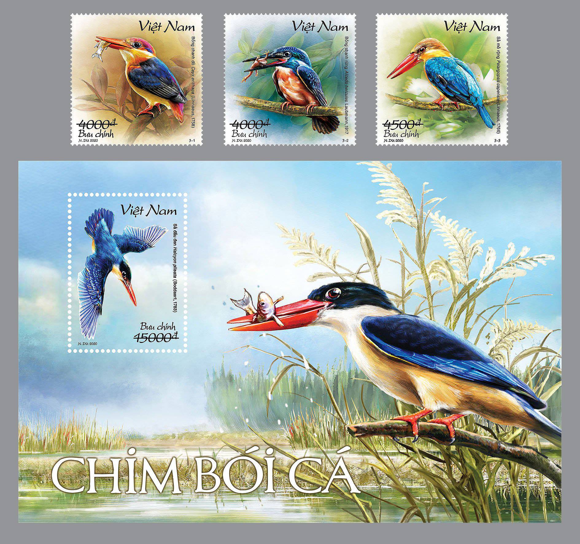 Giới thiệu bộ tem “Chim bói cá”