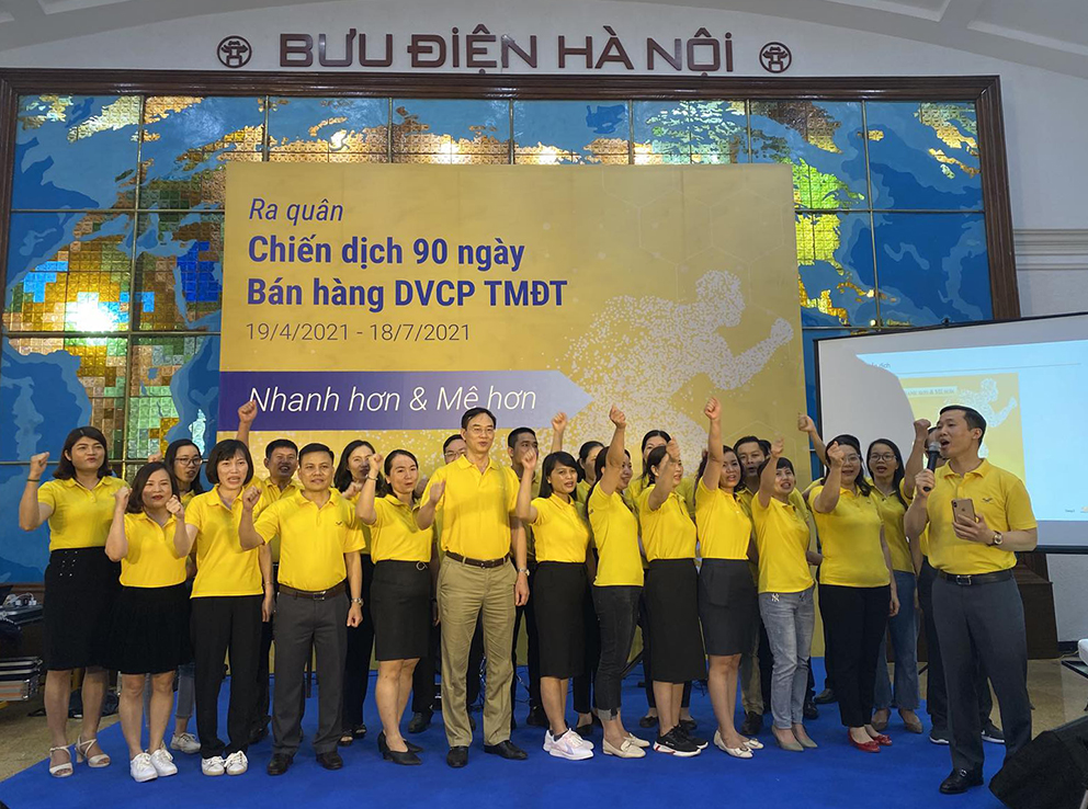 Bưu điện thành phố Hà Nội ra quân Chiến dịch 90 ngày bán hàng Dịch vụ chuyển phát thương mại điện tử 
