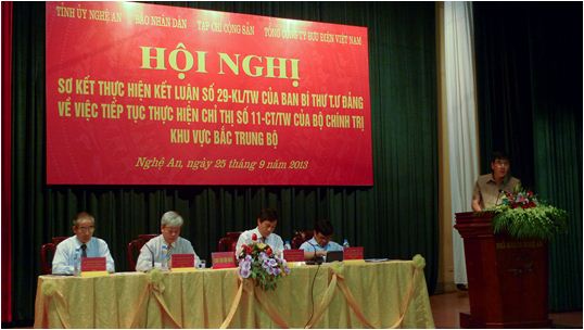 Hội nghị Sơ kết 1 năm triển khai thực hiện Kết luận 29-KL/TW khu vực Bắc Trung Bộ