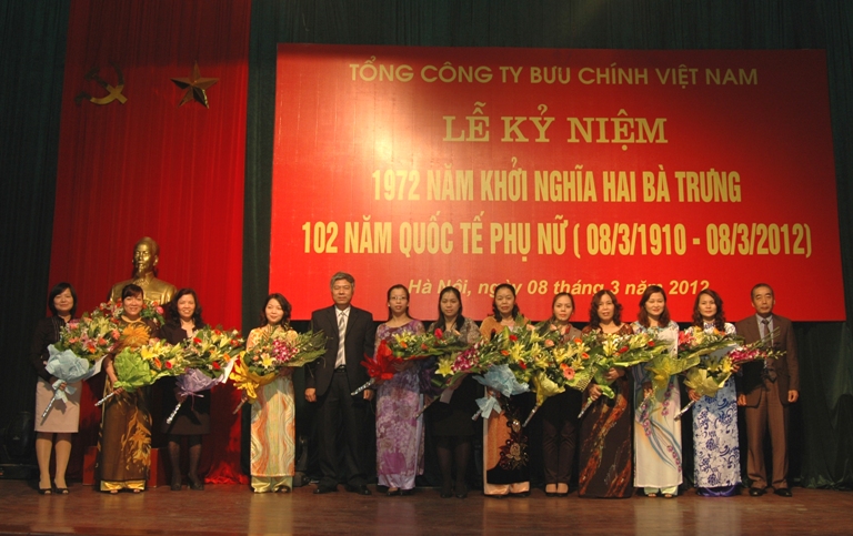  Bưu chính Việt Nam kỷ niệm Quốc tế phụ nữ và 1972 năm Khởi nghĩa Hai Bà Trưng