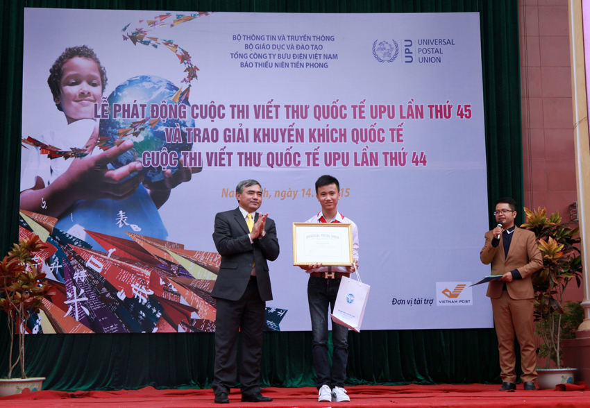 Bức thư đạt giải Nhất quốc gia cuộc thi viết thư UPU 44