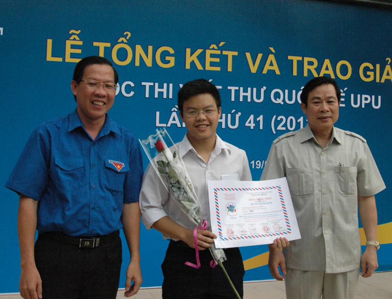 Bức thư giành giải Nhất quốc gia cuộc thi viết thư UPU 41