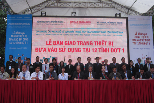 Giai đoạn 1 dự án BMGF-VN: 323 điểm Bưu Điện - Văn hóa xã nối mạng Internet công cộng đi vào hoạt động