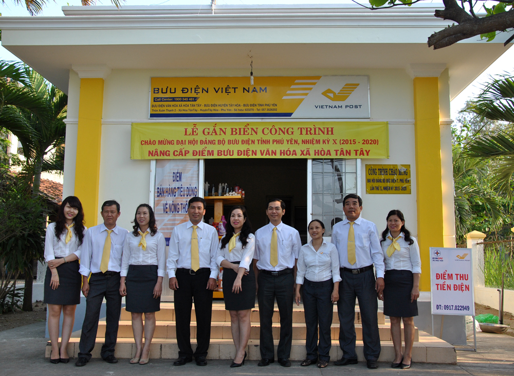 Gắn biển công trình chào mừng Đại hội Đảng bộ Bưu điện tỉnh Phú Yên lần thứ X, nhiệm kỳ 2015 – 2020