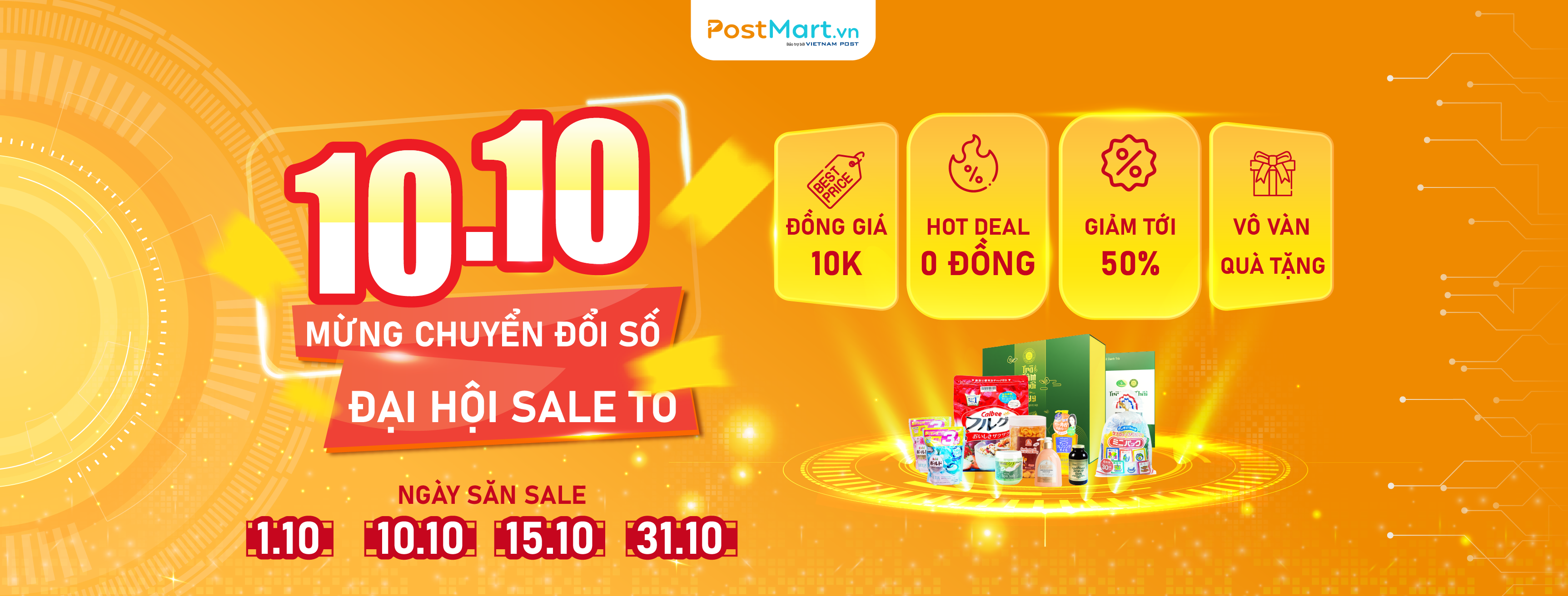 Sàn TMĐT Postmart: Siêu sale mừng ngày chuyển đổi số quốc gia