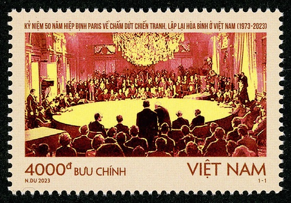 Giới thiệu bộ tem “Kỷ niệm 50 năm Hiệp định Paris về chấm dứt chiến tranh, lập lại hòa bình ở Việt Nam (1973-2023)”
