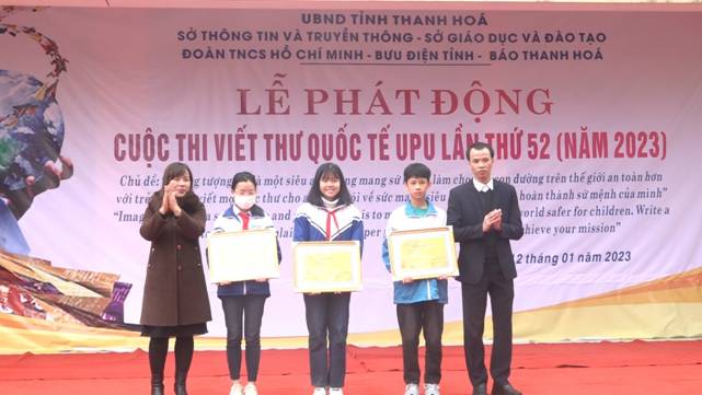 Thanh Hóa: Phát động Cuộc thi Viết thư quốc tế UPU lần thứ 52 và trao giải Cuộc thi lần thứ 51