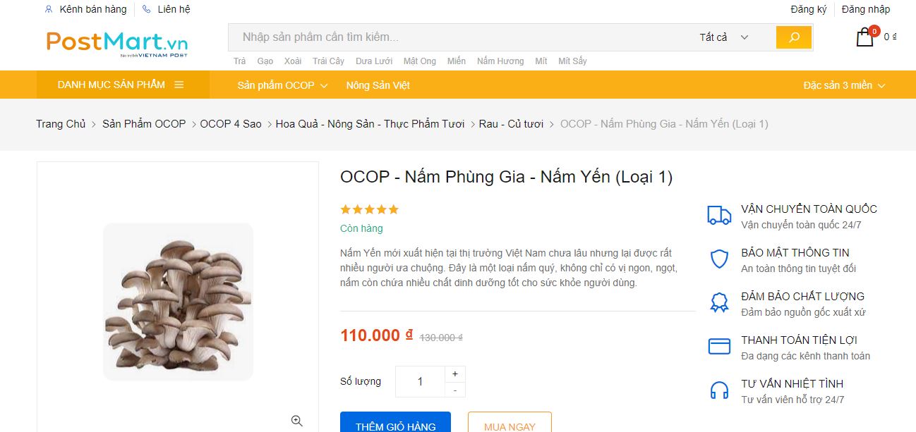 Tăng cường quảng bá các sản phẩm OCOP Vĩnh Phúc trên sàn Postmart.vn