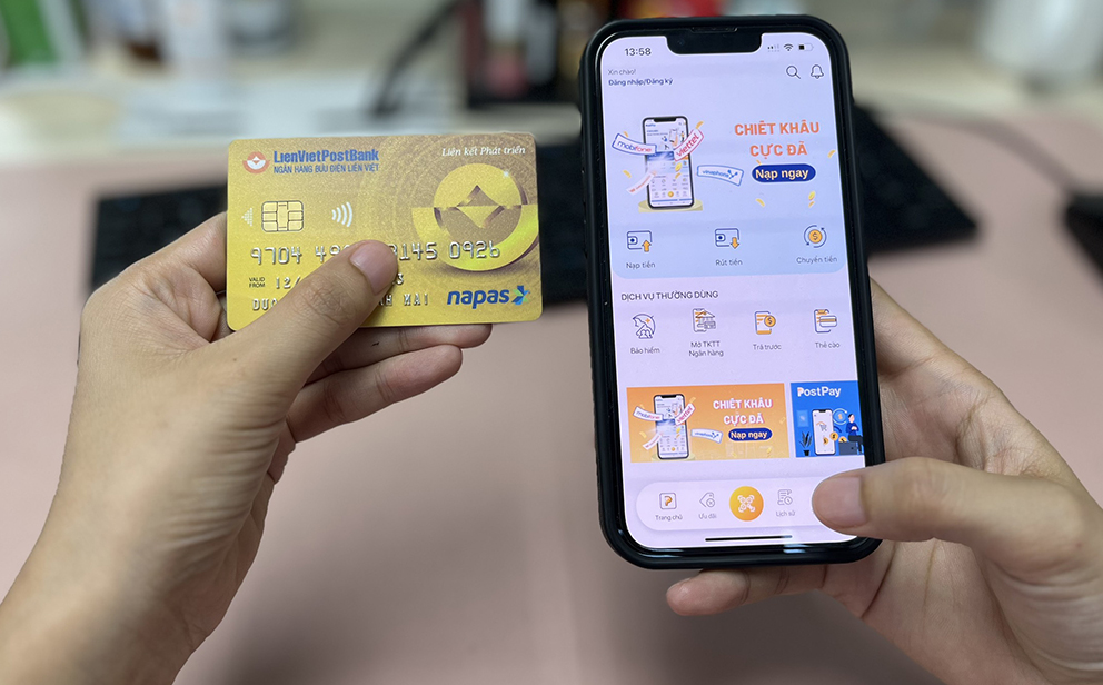 Liên kết thẻ/tài khoản ngân hàng LPBank tại Ví PostPay của Vietnam Post