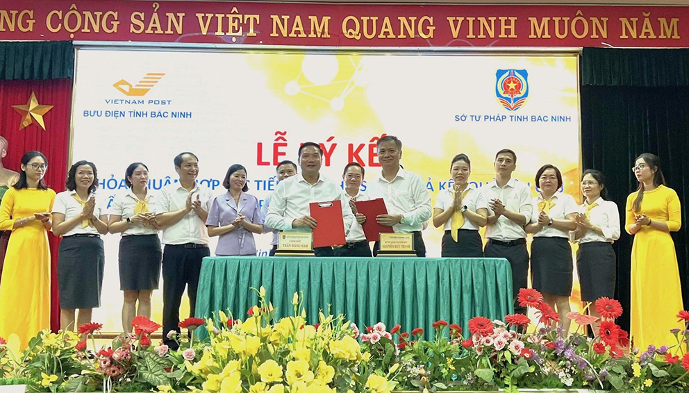 Bưu điện tỉnh và Sở Tư pháp Bắc Ninh hợp tác triển khai dịch vụ tiếp nhận hồ sơ, trả kết quả lý lịch tư pháp