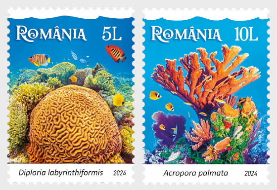 Bưu chính Romania phát hành tem về san hô