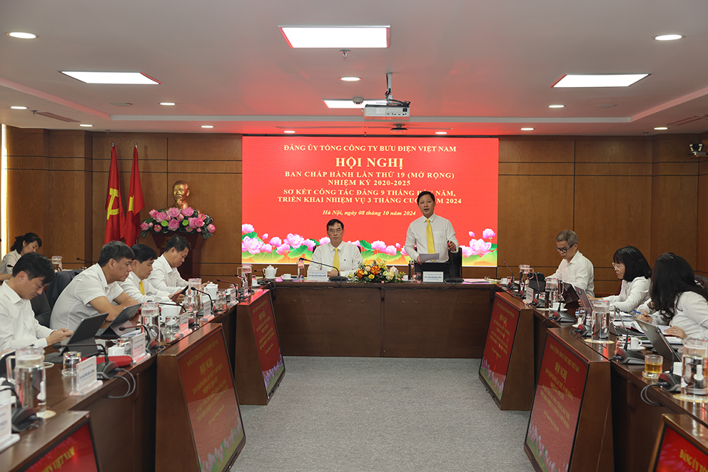 Đảng ủy Tổng công ty Bưu điện Việt Nam: Sơ kết 9 tháng đầu năm, triển khai nhiệm vụ trọng tâm 3 tháng cuối năm 2024