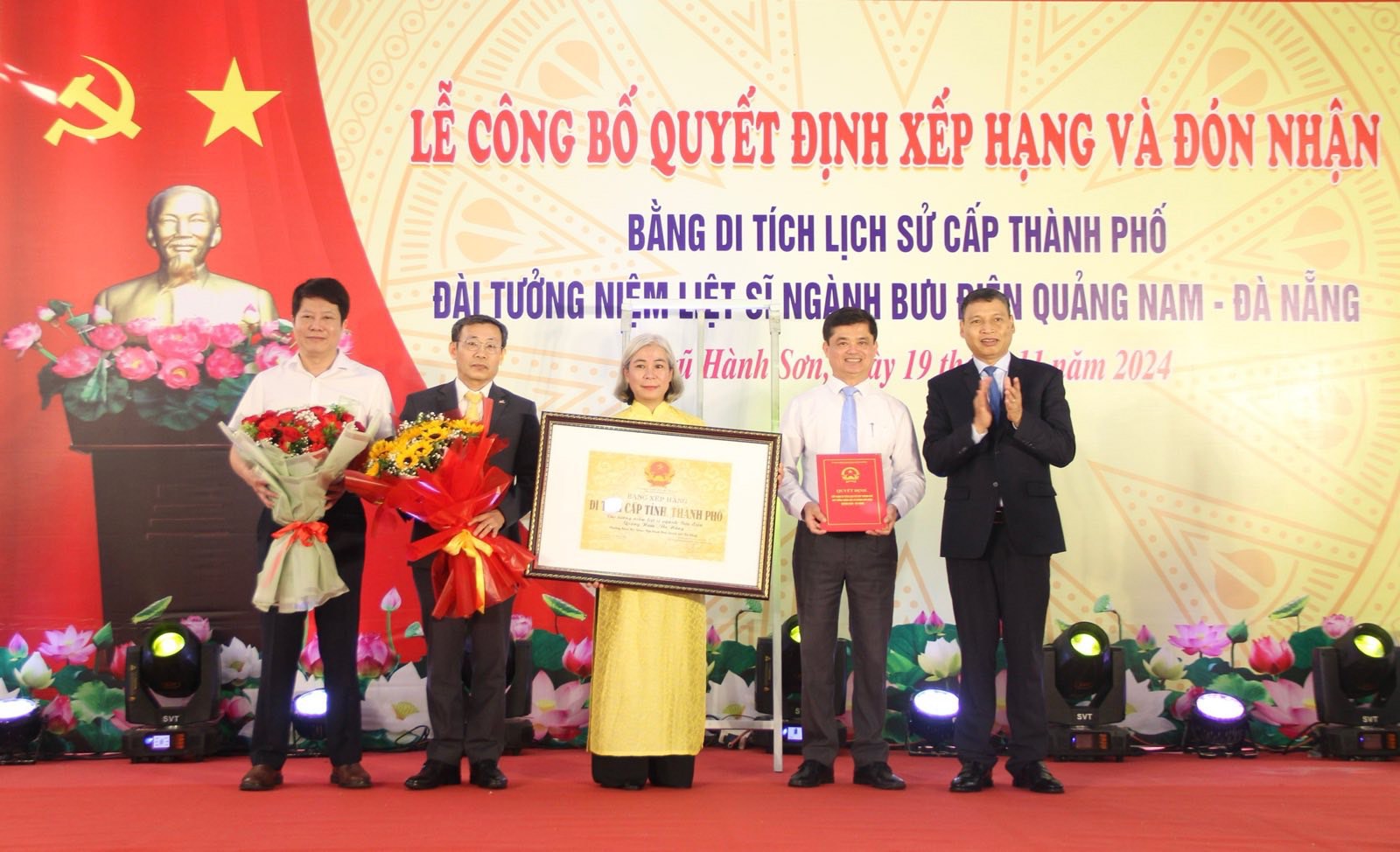 Công bố Quyết định xếp hạng và đón nhận Bằng di tích lịch sử cấp thành phố Đài tưởng niệm liệt sỹ ngành Bưu điện Quảng Nam – Đà Nẵng
