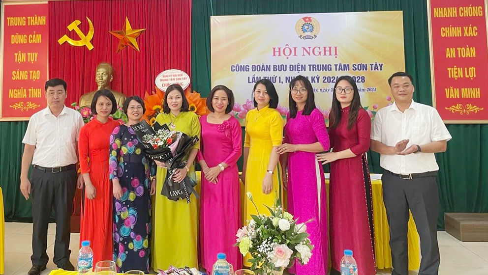 Bưu điện Trung tâm Sơn Tây tổ chức Hội nghị Công đoàn lần thứ I, nhiệm kỳ 2024-2028