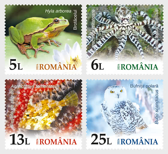 Bưu chính Romania giới thiệu bộ tem đặc biệt về loại động vật có tài bắt chước, ngụy trang và biến hóa màu sắc
