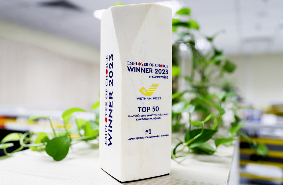 Bưu điện Việt Nam là Top 1 “Nhà tuyển dụng được yêu thích nhất 2023: ngành Vận chuyển – Giao nhận – Kho Vận”