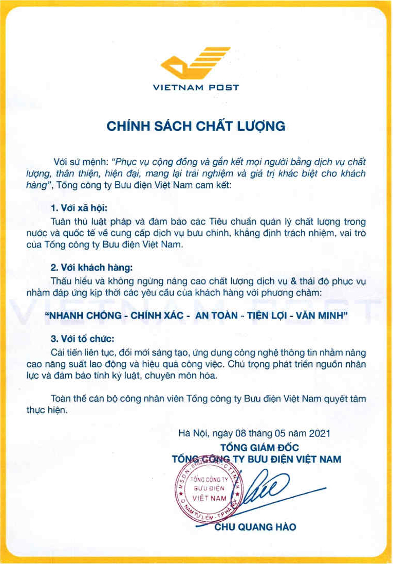 Chính sách chất lượng