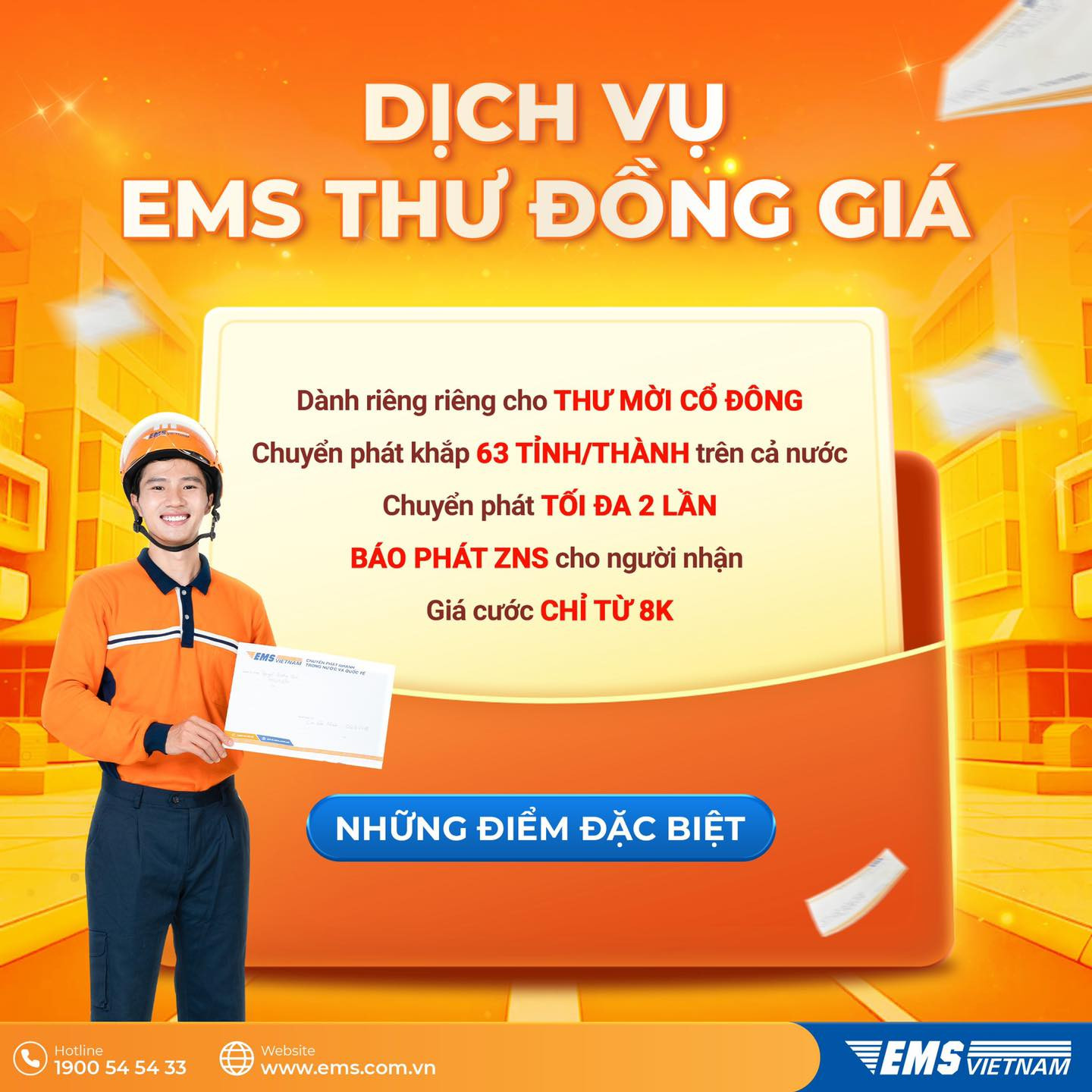 Giảm cước Dịch vụ EMS Thư đồng giá