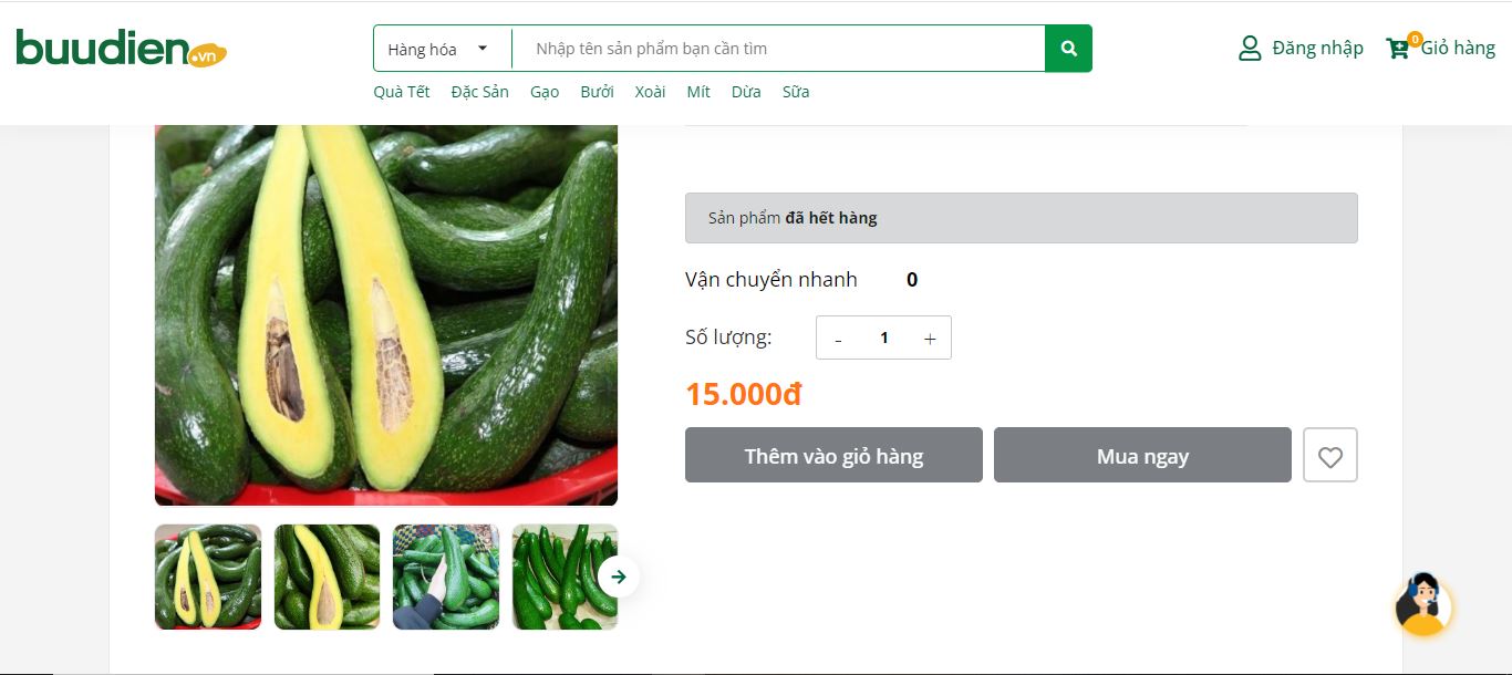 Sàn TMĐT buudien.vn đưa Bơ Lâm Đồng đến tay người tiêu dùng