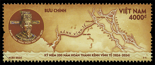 Giới thiệu bộ tem “Kỷ niệm 200 năm hoàn thành kênh Vĩnh Tế (1824-2024)”