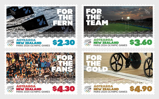 Bưu chính New Zealand phát hành tem về Thế vận hội Olympic Paris 2024