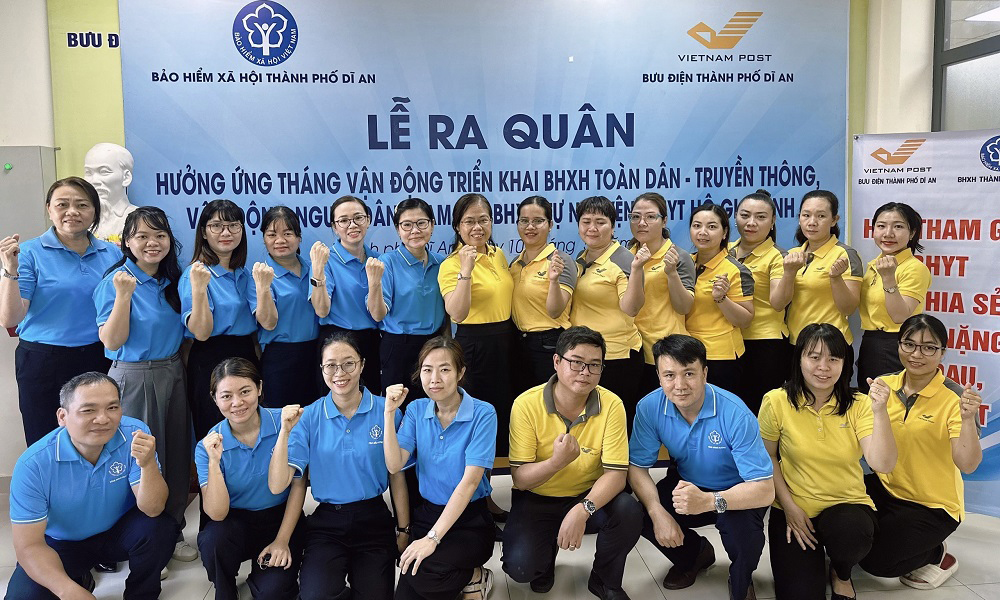 Bình Dương: Ra quân hưởng ứng Tháng Vận động BHXH, BHYT toàn dân năm 2024