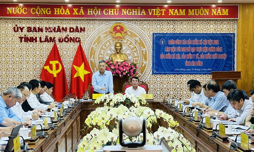 Bảo hiểm xã hội Việt Nam làm việc với Ban chỉ đạo thực hiện chính sách Bảo hiểm xã hội, Bảo hiểm y tế tỉnh Lâm Đồng