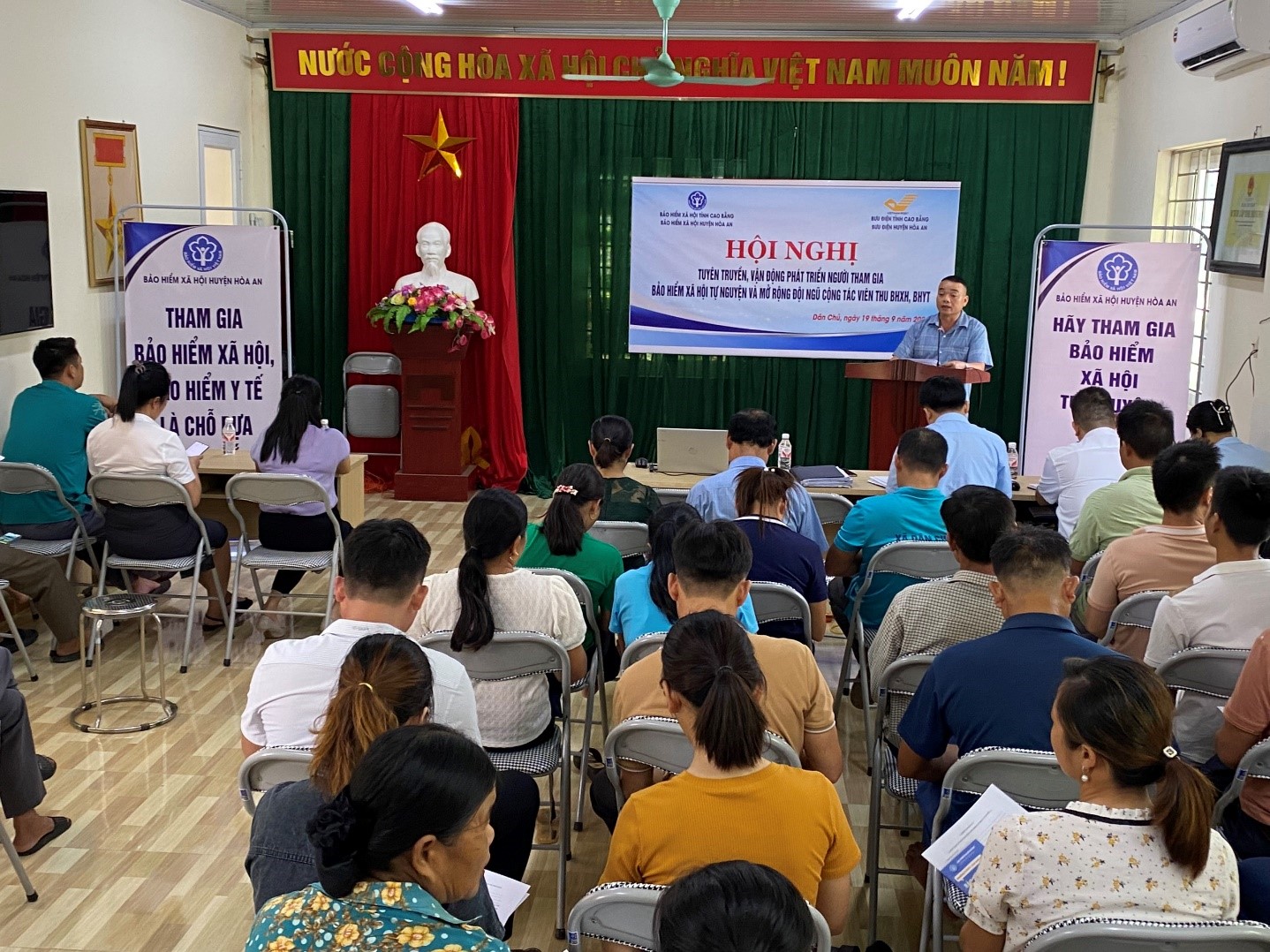 Cao Bằng: Hội nghị tuyên truyền, vận động người dân tham gia bảo hiểm xã hội tự nguyện tại huyện Hòa An